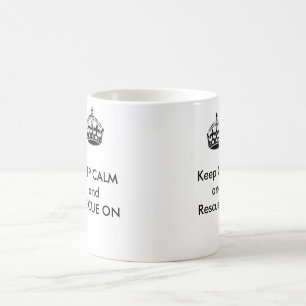 Rettungs-Tasse - behalten Sie Ruhe und Rettung an Kaffeetasse