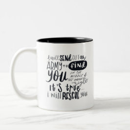 Rettungs-Texte-Tasse Zweifarbige Tasse