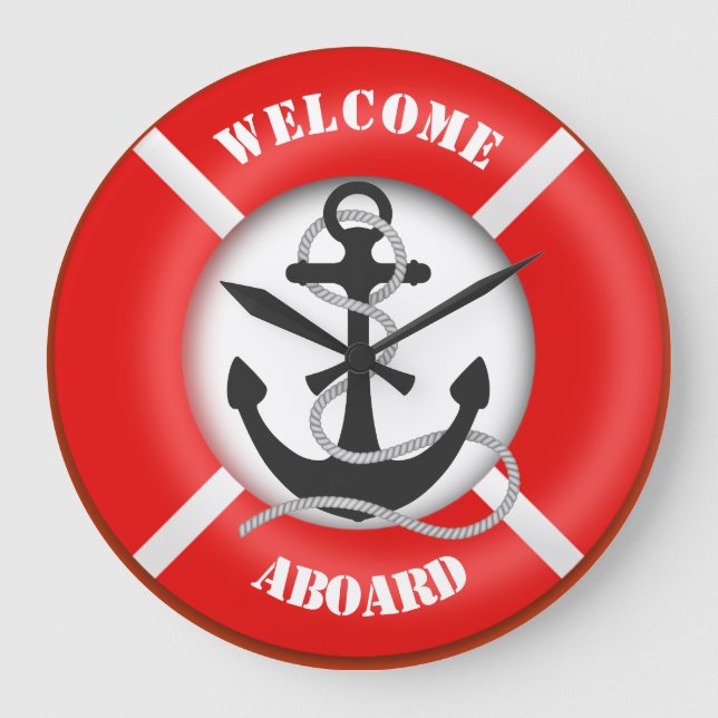 Rettungsboote für Wasserfahrzeuge Große Wanduhr (Vorderseite)