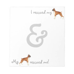 Rettungsboxer Notizblock