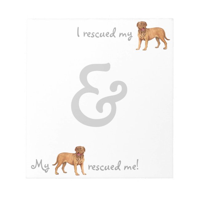 Rettungsdogue de Bordeaux Notizblock (Vorderseite)