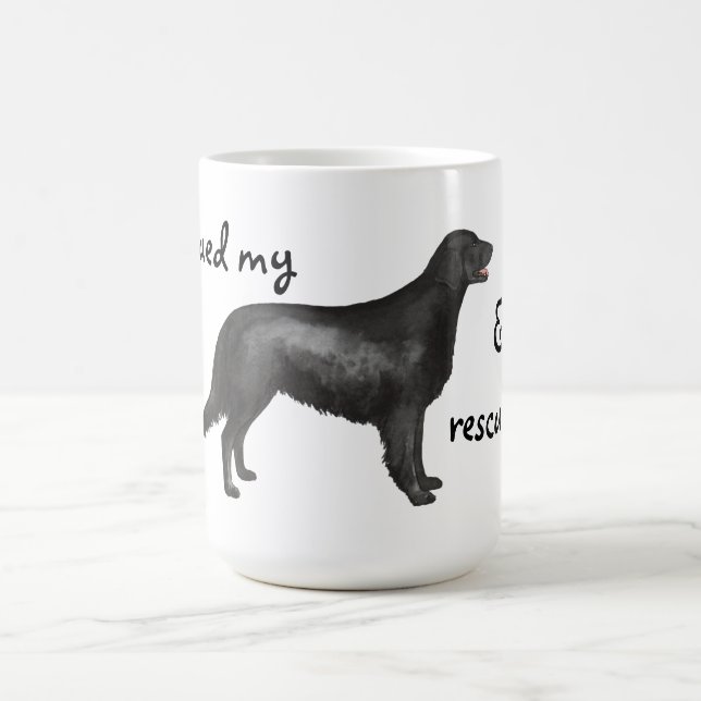 Rettungsflatbeschichteter Retriever Kaffeetasse (Mittel)