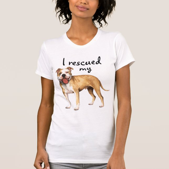 Rettungsgrube Bull Terrier T-Shirt (Vorderseite)