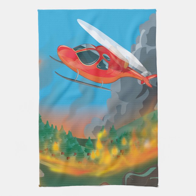 Rettungshubschrauber Küchentuch (Vertikal)