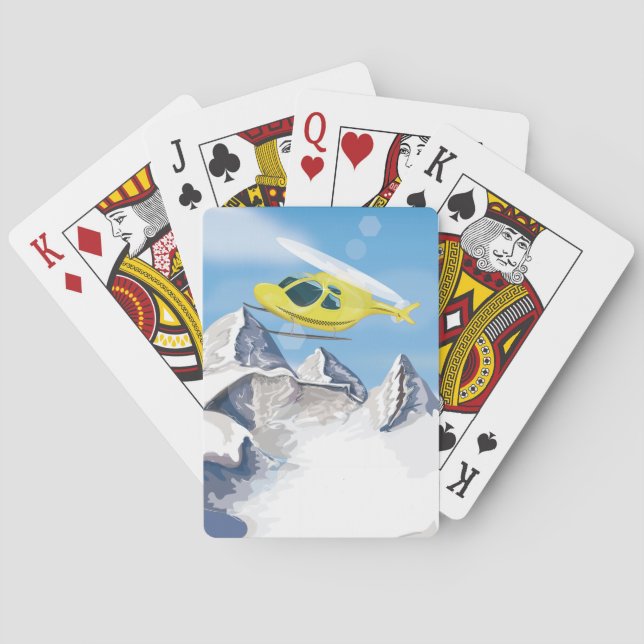 Rettungshubschrauber Spielkarten (Rückseite)