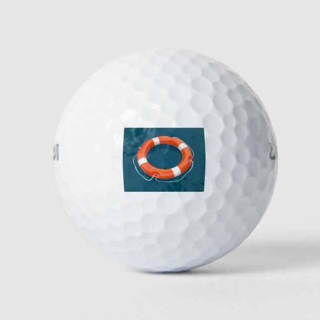 Rettungsring auf Wasser schwimmend Golfball (Vorderseite)