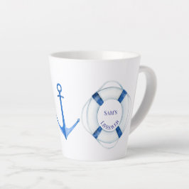 Rettungsring und Anker-Rettungsweste Milchtasse
