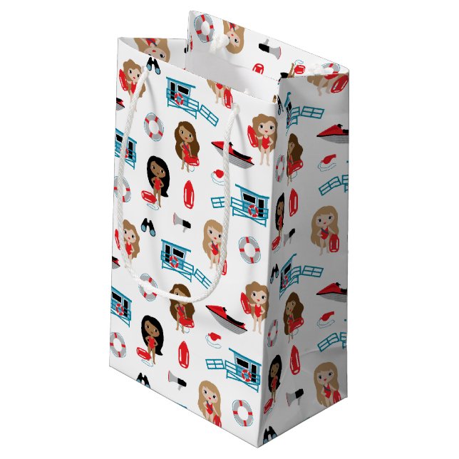 Rettungsschwimmer Kleine Geschenktüte (Rückseite Schrägansicht)