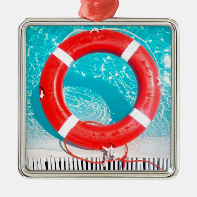 Rettungsschwimmer Ornament Aus Metall (Vorne)