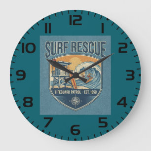 Rettungsschwimmer-Patrouille seit 1950 Große Wanduhr