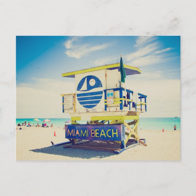 Rettungsschwimmer | South Beach, Miami, Fl. Postkarte (Vorderseite)