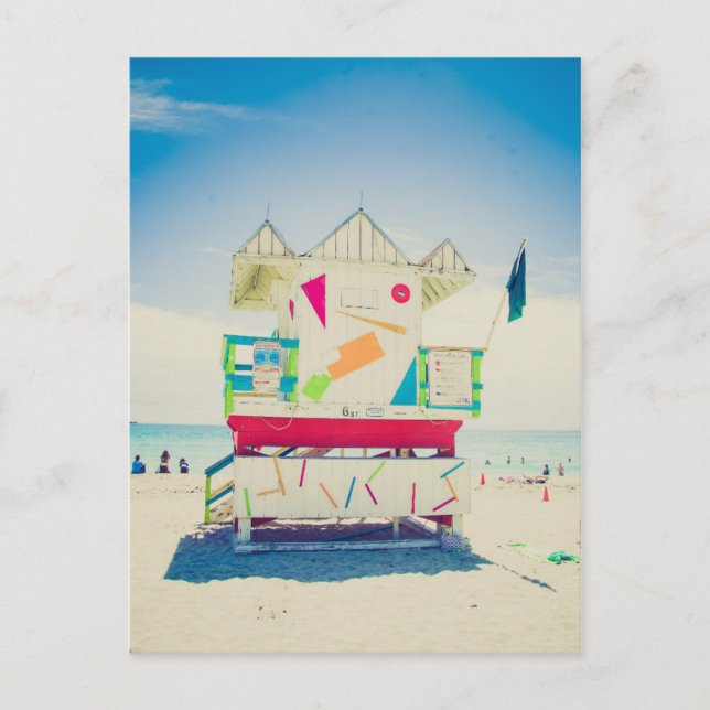 Rettungsschwimmer | South Beach, Miami Postkarte (Vorderseite)
