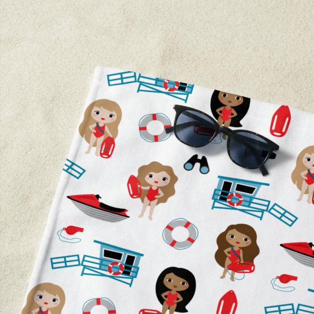 Rettungsschwimmer Strandtuch (Beispiel)