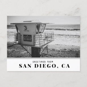 Rettungsturm am Torrey Pines Beach San Diego Postkarte