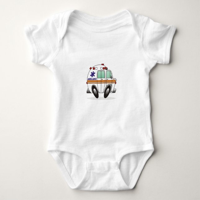 Rettungswagen Baby Strampler (Vorderseite)