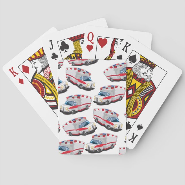 Rettungswagen Spielkarten (Rückseite)