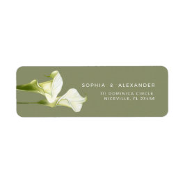 Return Address Label Calla Lilies Wedding.