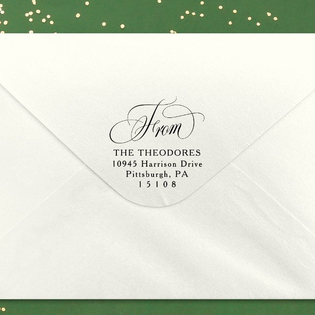 Return address simple elegant script from permastempel (Von Creator hochgeladen)