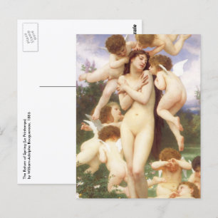 Return of Spring (Le Printemps) by Bouguereau Postkarte