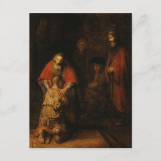 Return of the Prodigal Son by Rembrandt Postkarte