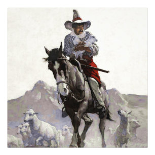 Retuschierter Western Art von NC Wyeth Fotodruck