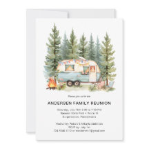 Réunion Moderne Forêt Rustique Simple Invitation