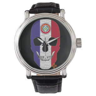 REUNIONES Paraguay reloj hombre correa cuero Armbanduhr