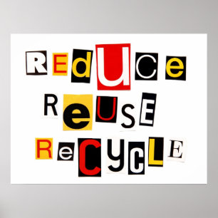 Reuse Recycle Poster reduzieren