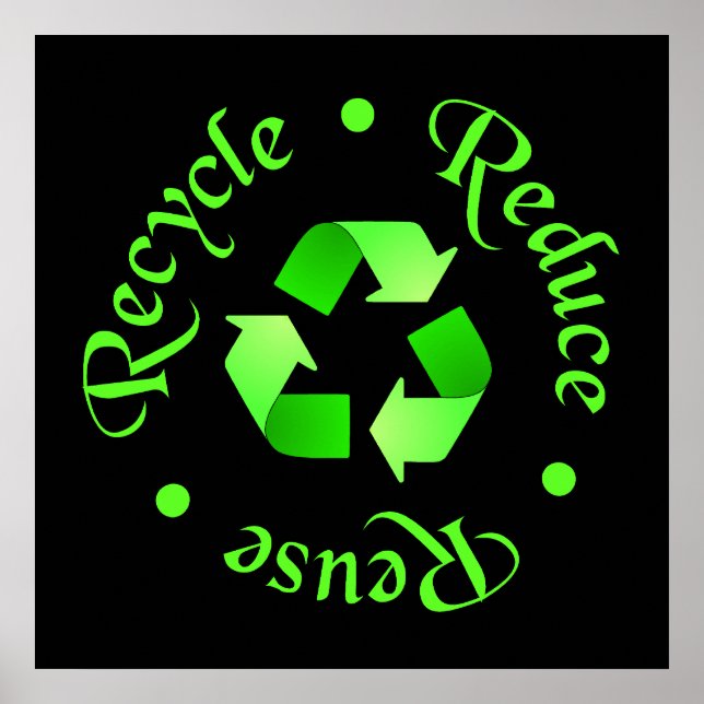 Reuse Recycle Poster reduzieren (Vorne)