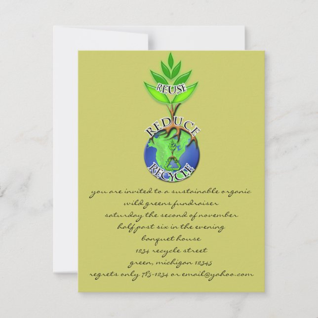 ReUse ReDuce-Recycle Einladung (Vorderseite)