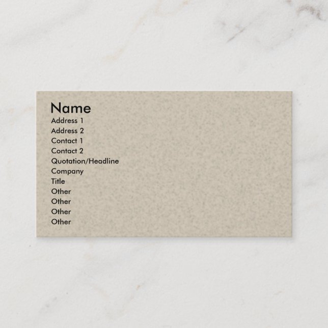 Réutilisation du carte de visite (Devant)