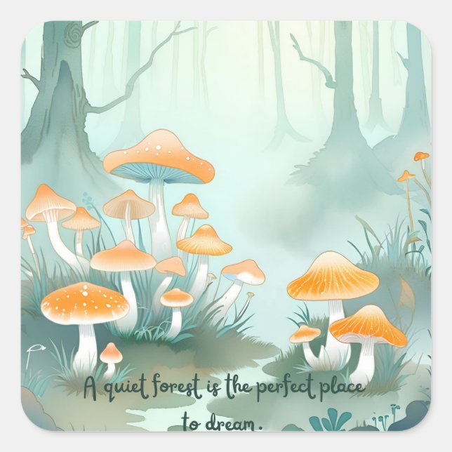 Rêve de forêt calme - Sticker de la forêt de champ (Devant)