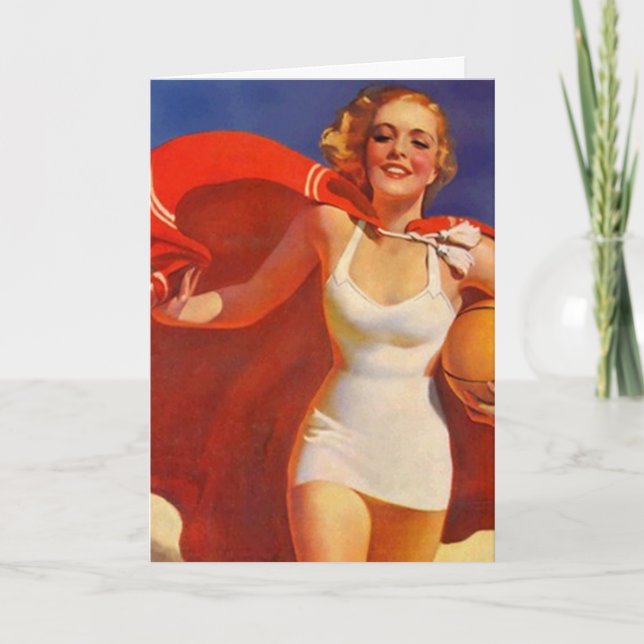 Rêve De Retraite De Cartes Sur La Plage Rétro (Devant)