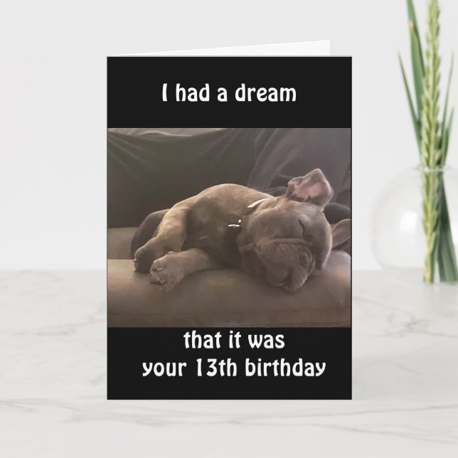 *RÊVE DE VOUS SUR VOTRE CARTE DE 13E ANNIVERSAIRE* (Devant)