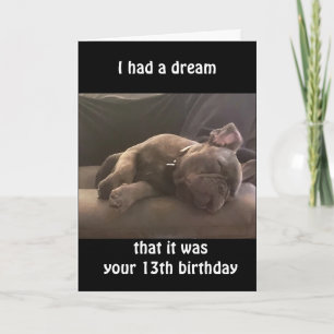 *RÊVE DE VOUS SUR VOTRE CARTE DE 13E ANNIVERSAIRE*