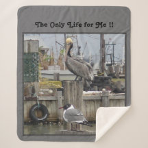 "Rêve des pêcheurs" Moyenne couverture Sherpa