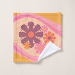 Rêve éveillé floral Motif fleur rétro rose orange