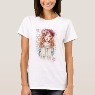 Rêve & Fleur Art Féminin Femme T-Shirt Ajusté