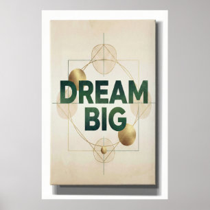 rêve grand affiche d'art mural minimal
