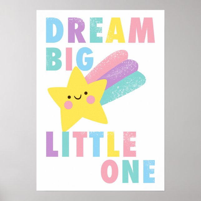 Rêve grand petit enfant affiche pour enfants (Devant)
