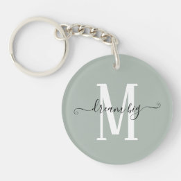 Rêve Inspirationnel Gros Monogramme Sage initial