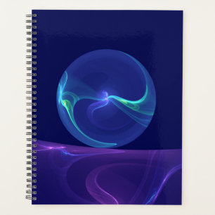 Rêve Violet Bleu Lumineux Art Fractal Abstrait