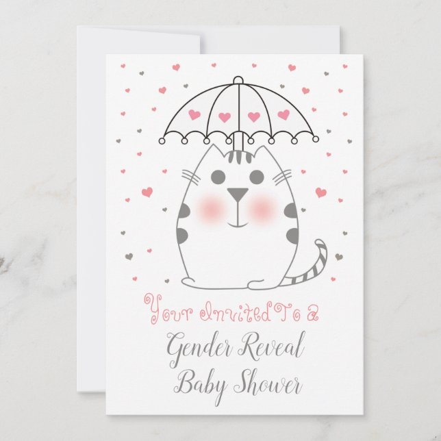 Reveal Baby Shower Flat Card (Vorderseite)