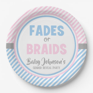 Reveal des Babygeschlechts - Fades oder Gehirne Pappteller