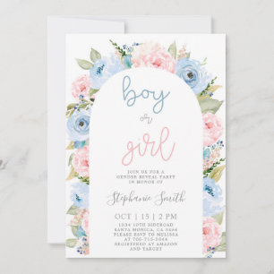 Reveal Genre Boho Arch Invitation