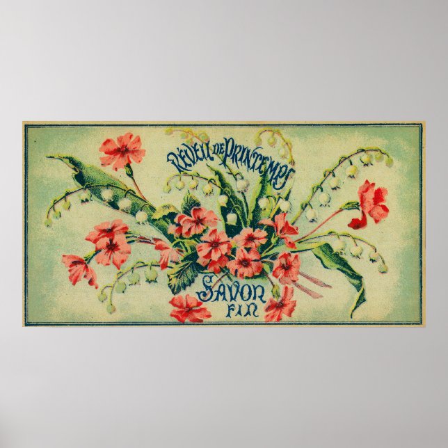 Reveil De Printemps Soap LabelParis, Frankreich Poster (Vorne)