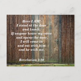 Revelation 3:20 postkarte