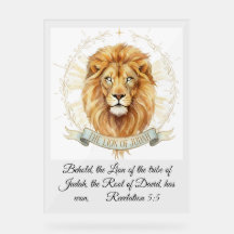 Révélation 5:5 Lion de Juda Aquarelle Biblique