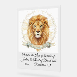 Révélation 5:5 Lion de Juda Aquarelle Biblique