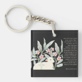 Revelation 5 Redeemed Black Square Keychain Schlüsselanhänger
